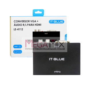 Adaptador Conversor VGA para HDMI LE-4112 - It-Blue