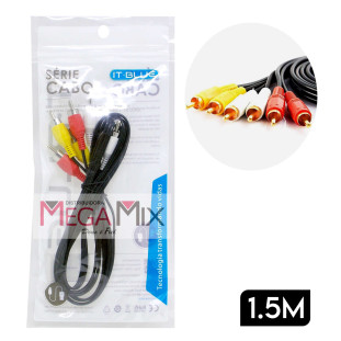 Cabo RCA + RCA 1.5M LE-5502 - It-Blue