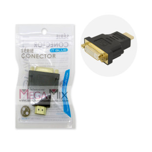 Adaptador DVI Fêmea (24+5) para HDMI Macho LE-5511 - Lelong 