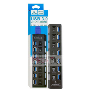 Hub USB 3.0 7 Portas USB 480Mbps LEY-199 - Lehmox 