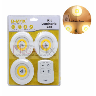 Kit Luminária LED com Controle BM-L11- Amarela - BMax