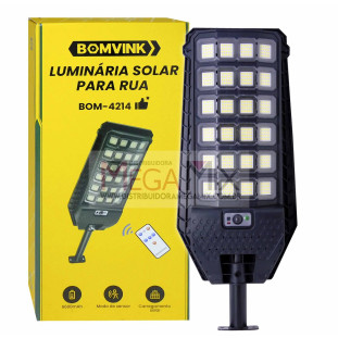 Luminária Solar com Sensor de Movimento 480Leds 6600mAh BOM-4214 - Bomvink