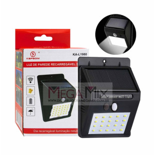 Luminária Solar com Sensor de Luz KA-L1980 - Kapbom