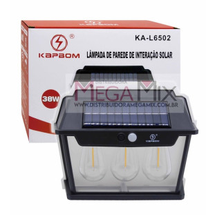 Luminária de Parede Solar 38W KA-L6502 - Kapbom