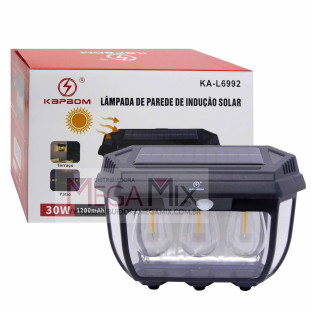 Luminária Solar com Sensor de Movimento 30W KA-L6992 - Kapbom