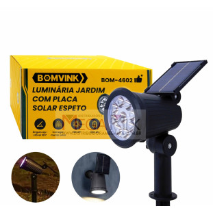 Luminária Espeto para Jardim com Placa Solar BOM-4602 - Bomvink