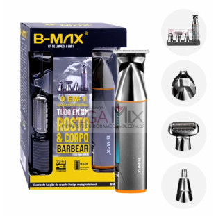 Máquina de Corte e Barbear Recarregável 9 em 1 5W BM-C035 - B-Max