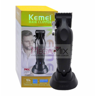 Máquina de Corte e Barbear Recarregável KM-2296 - Kemei