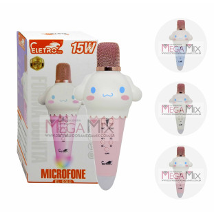 Microfone sem Fio Bluetooth/Karaokê (Sorvete) EL-5010 - Eletromex