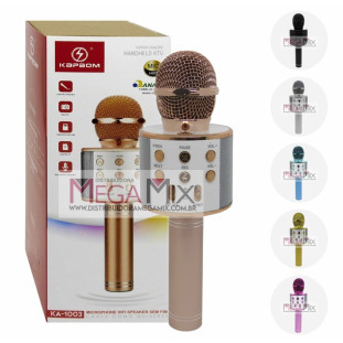 Microfone sem Fio Bluetooth/Karaokê KA-1003 - Kapbom