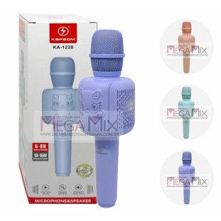 Microfone Sem Fio Bluetooth/Karaokê KA-1228 - Kapbom