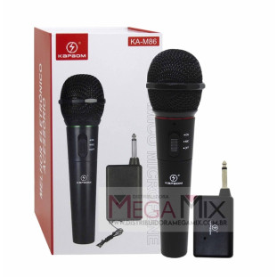 Microfone 2 em 1 (com Fio e sem Fio) KA-M86 - Kapbom