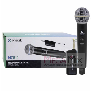 Microfone sem Fio Recarregável ON-MC811 - Onistek