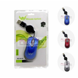 Mini Mouse Óptico com Fio 1600DPI  AG-610 - Altomex