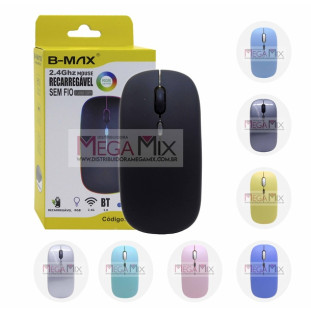 Mouse sem Fio com Bluetooth Recarregável 1600DPI BM-615 - B-Max