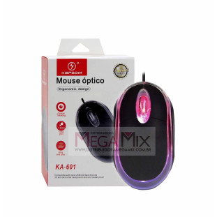 Mouse Óptico com Fio 1200DPI KA-601 - Kapbom