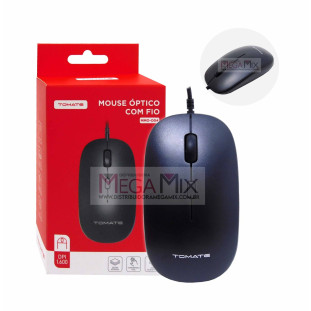 Mouse Óptico com Fio USB 1600DPI MMO-O04 - Tomate