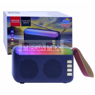 Rádio Portátil Bluetooth 8W com Placa Solar BK-611 - Bokaini