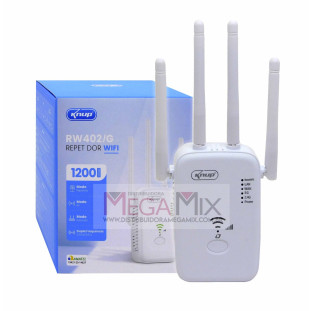 Repetidor de Sinal WI-FI 2.4GHz/5GHz 1200Mbps KP-RW402/G - Knup