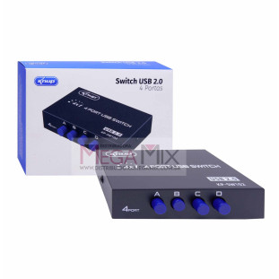 Switch 4 Portas USB 2.0 para Impressora KP-SW102 - Knup 