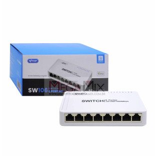 Switch 8 Portas10/100/1000mpbs KP-SW106- Knup