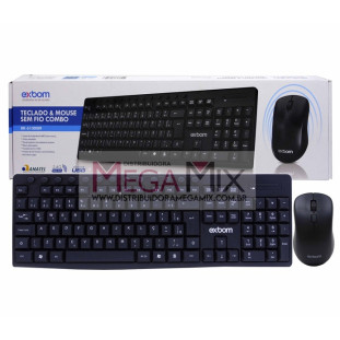 Kit Teclado e Mouse sem Fio BK-S1000M - Exbom