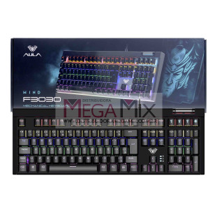 Teclado Gamer Mecânico USB RGB F3030 - Aula