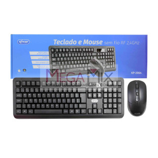 Kit Teclado e Mouse sem fio KP-2064 - Knup