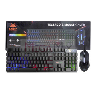 Kit Teclado e Mouse Gamer USB RGB KP-TE115 - Knup