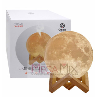 Umidificador e Aromatizador de Ar (Lua) 1500ml OIH-6602 - Oásis