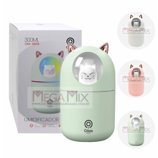 Umidificador e Aromatizador de Ar (Gato) 300ml OIH-6614 - Oásis