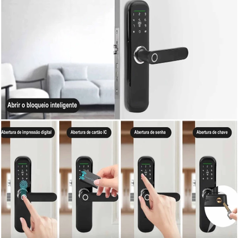 Fechadura Digital com Biometria KP-CA608 | Mega Mix