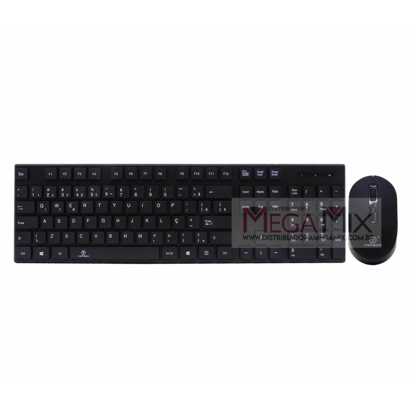 Kit Teclado e Mouse sem Fio KA-668 - Kapbom | Mega Mix