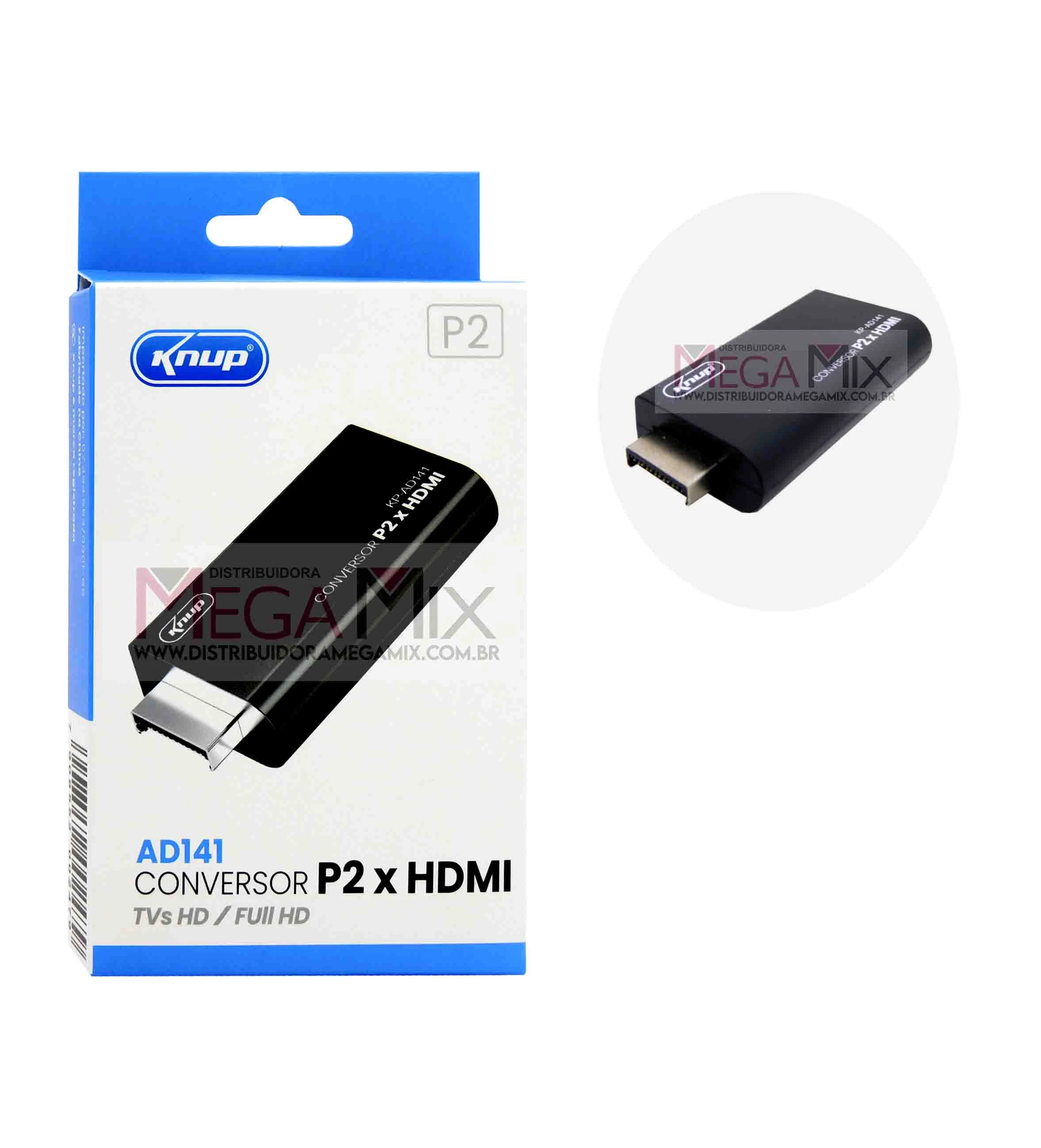 Adaptador Conversor PS2 P/ HDMI AD141 Knup Mega Mix