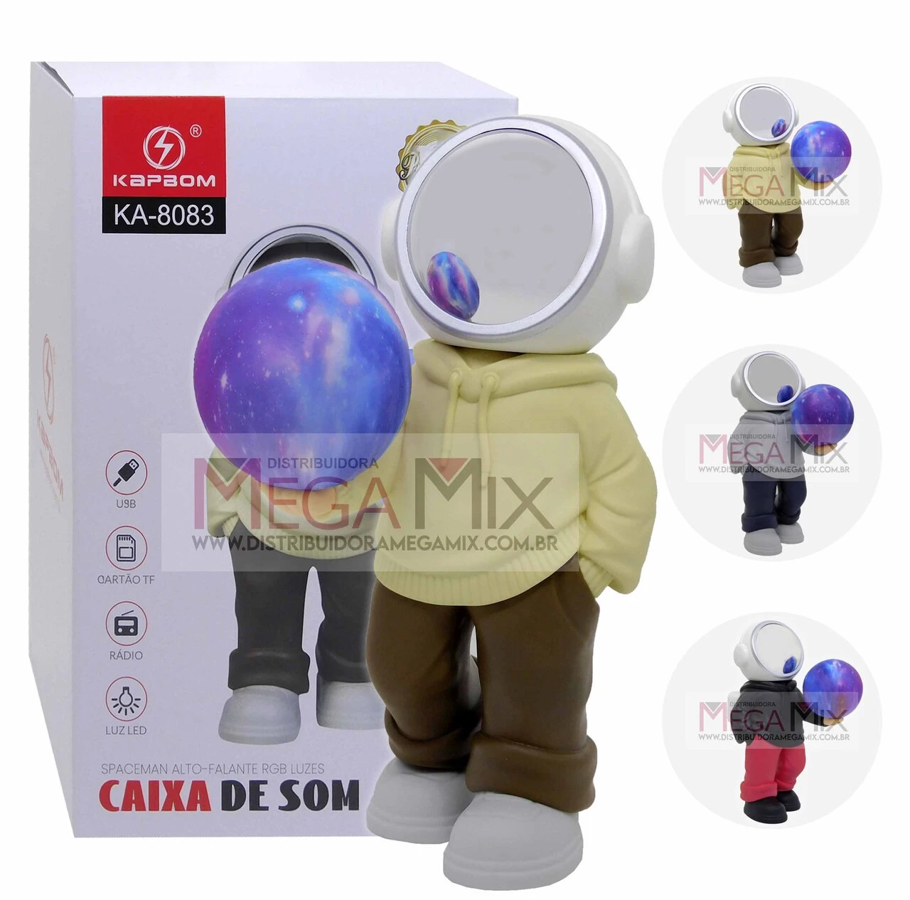 Caixa de Som Bluetooth 5W KA-8083- Kapbom | Mega Mix