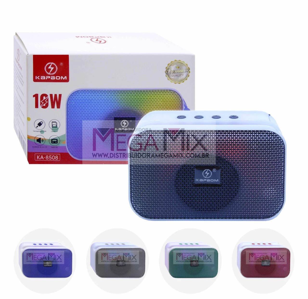 Caixa de Som Bluetooth KA-8508 - Kapbom | Mega Mix