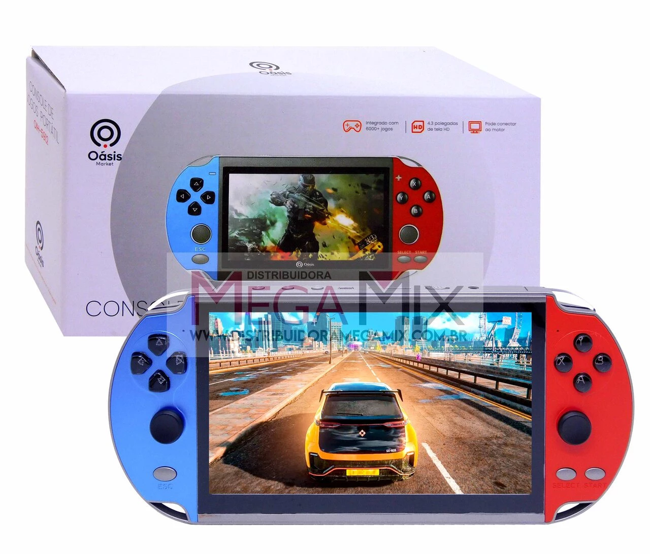 Mini Game Portátil 4.3'' OIH-5912 - Oásis | Mega Mix