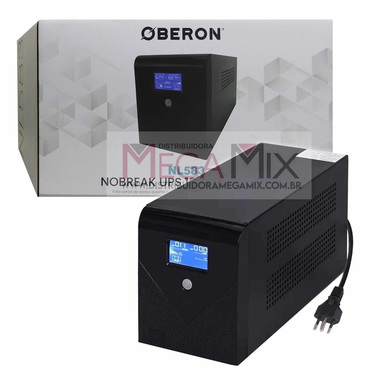 Nobreak UPS 600VA 720W 220V OR-NL583 Oberon | Mega Mix