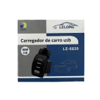 Tomada Carregador Veicular USB 3.1A LE-6820 - Lelong
