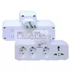 Adaptador de Tomada Tripolar + 1 Universal KA-7113 - Kapbom