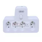 Adaptador de 4 Tomadas Tripolar UNT-406T - Knup