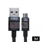 Cabo de Dados USB + Micro USB (V8) 20W 1M CB94-1 - A'Gold