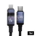 Cabo de Dados USB-C + Iphone com Visor 27W 2A 1M KD-101CL - Kaidi