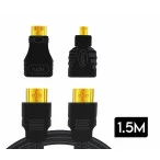 Cabo HDMI 3 em 1 1.5M KP-YP5030 - Knup
