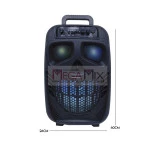 Caixa de Som Portáil Bluetooth com Microfone 8" 100W KA-8968 - Kapbom