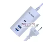 Carregador Hub com 2 USB + 2 USB-C 5V KA-7161 - Kapbom