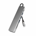 Hub 6 em 1 Tipo C para USB 3.0/Tipo C/HDMI/Leitor SD e TF KA-6051 - Kapbom