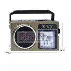 Rádio Portátil Recarregável Bluetooth com Placa Solar AM/FM/SW/USB KA-8818 H - Kapbom