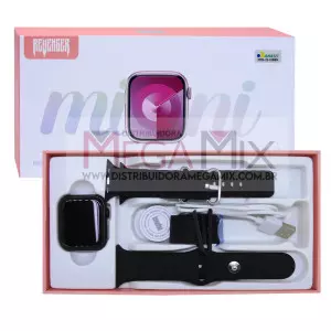 Relógio Inteligente Smart Watch 1.75" + 3 Pulseiras RG-W65MN - Revenger