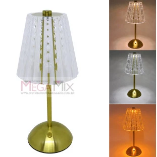 Abajur Luminária de Mesa Recarregável KA-L6720 - Kapbom